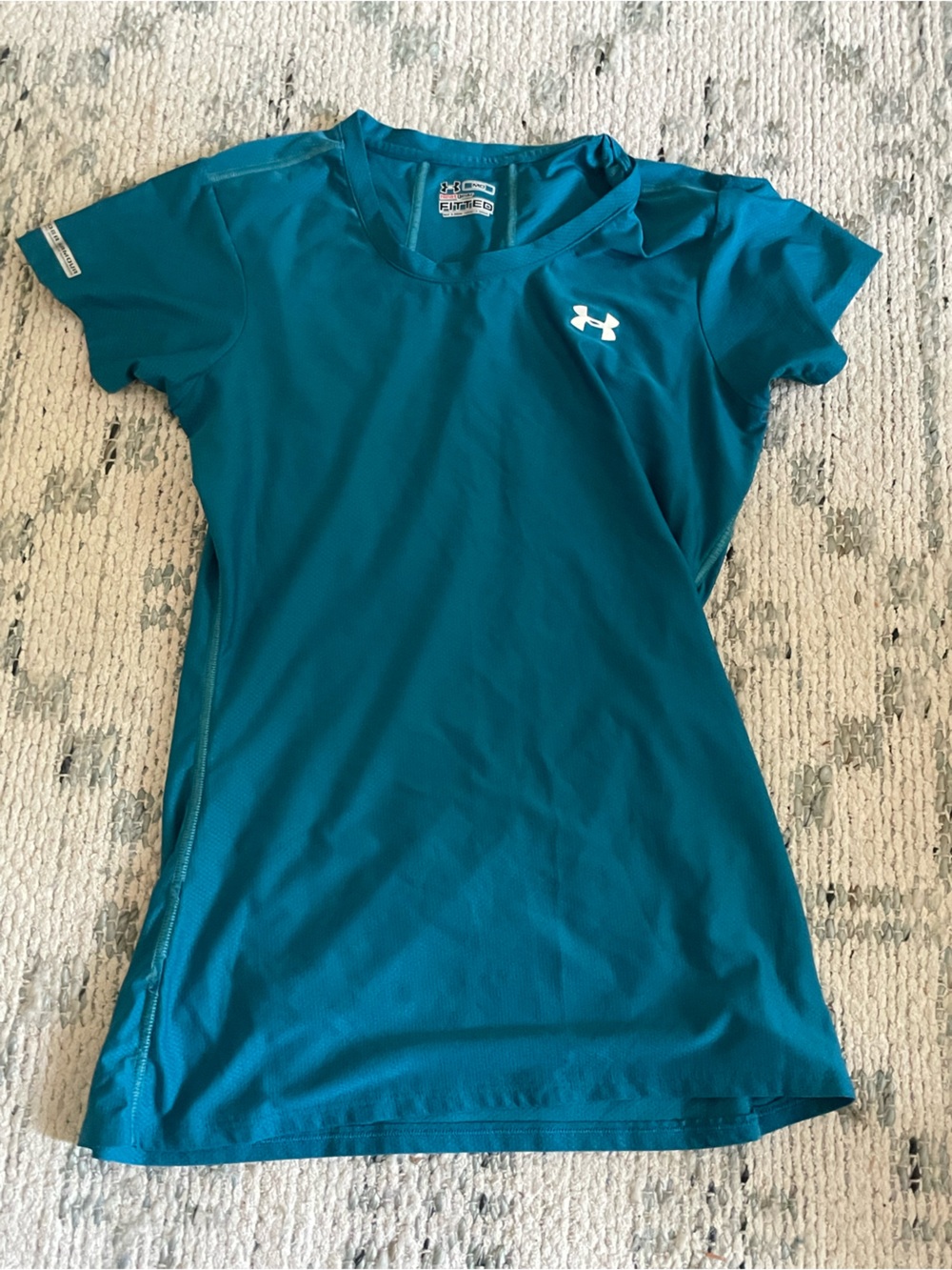 Under Armour Teal Short Sleeve Performance Tee with White Logo